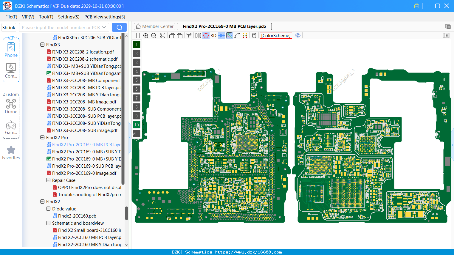 OPPO FindX2 Pro-2CC169-0 MB PCB Layer